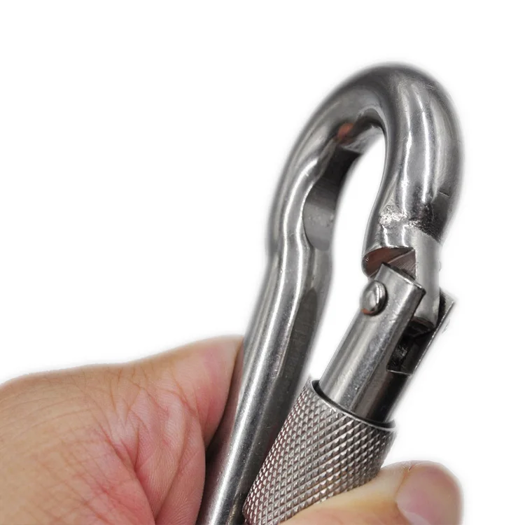 high quality 6*60mm Ailot High Polished Surface SS304 Screw DIN5299 FORM D Snap Hook