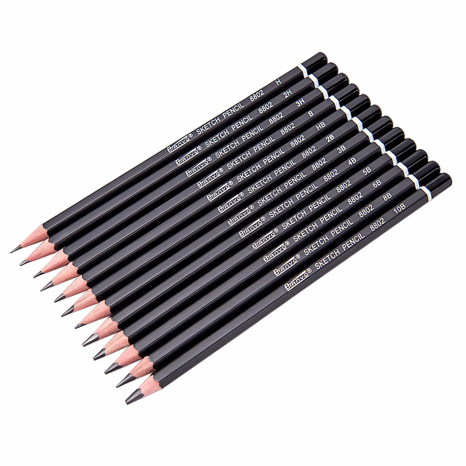 
12/pcs Professional Sketch Drawing pencil H 2H 3H HB B 2B 3B 4B 5B 6B 8B 10B Sketch Painting pencil set 
