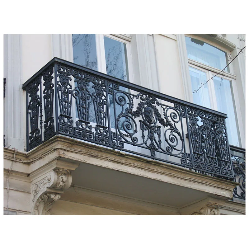Victorian style Modern Design Wrought Iron Balcony Railing Popular Ornamental Steel for Apartments
