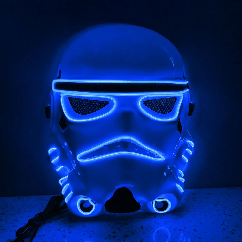 Storm Trooper Neon Green Light Up Star War Stormtrooper Mask Halloween Costume Movie Masks