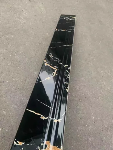 Wholesale 10cm Black All-Ceramic Glossy Floor Skirting Living Room Bedroom Polished Modern Interior Home Decoration Tile Project