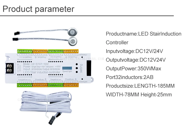 12V 24V 32 multifunctional motion sensor PIR lamp stair sensor controller, LED stair light with infrared sensor control