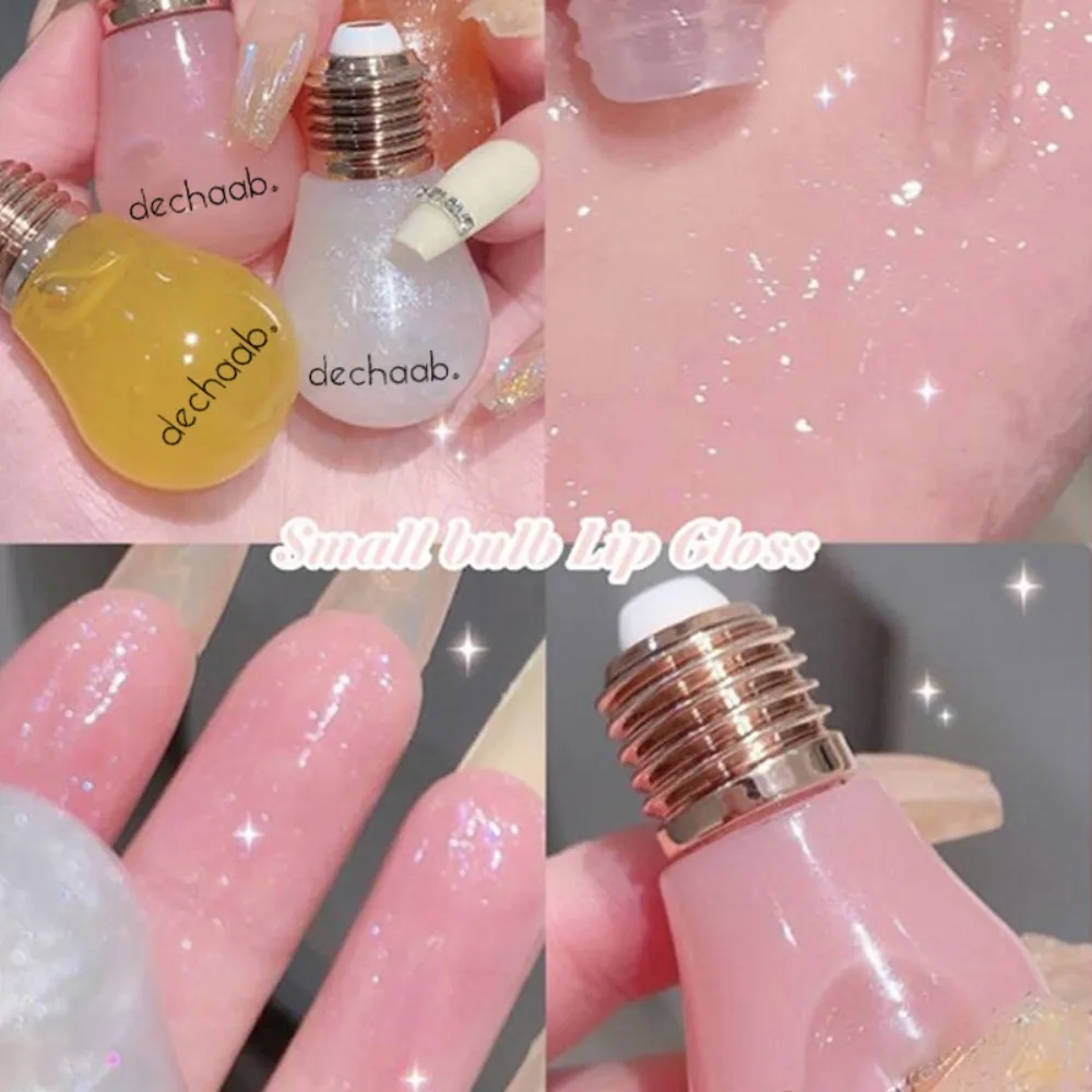 Peach Color Changing Bulk Flavour Gloss Oils Mini Clear Moisturizer Small Light Bulb Lip Oil With Vitamins for Lips
