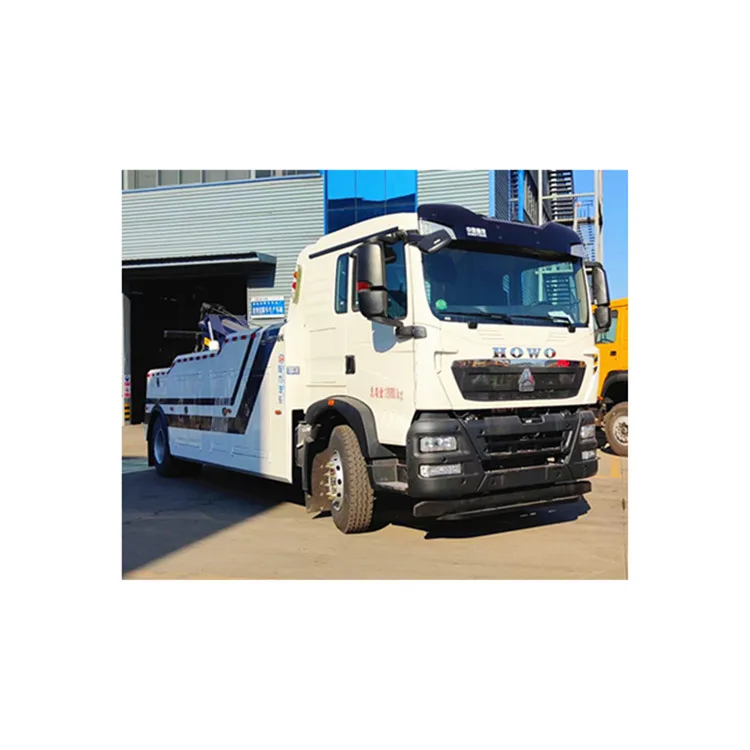 Sinotruk HOWo 4x2 tow crane integrated wrecker truck with16 ton lifting arm Heavy duty trailer truck body kit