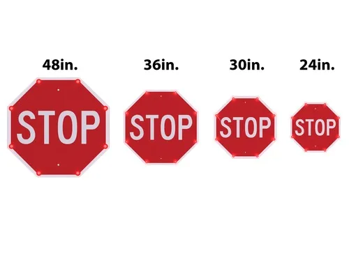24' or 30' size traffic led road warning sign led stop sign