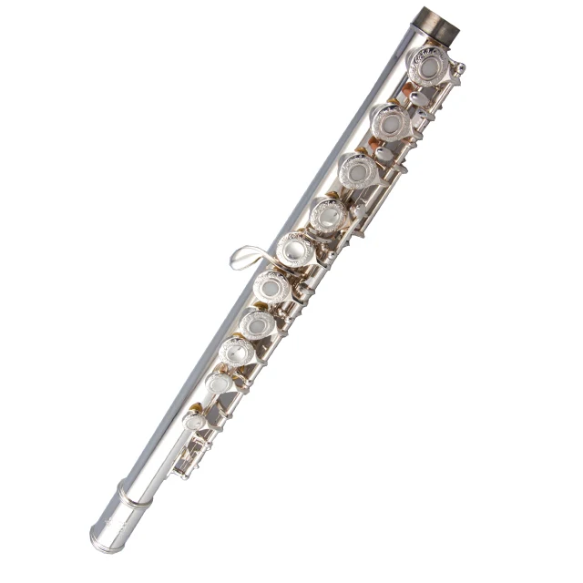 Cupronickel Body C Tone Silver Plated Children Bended Mouthpiece Flute