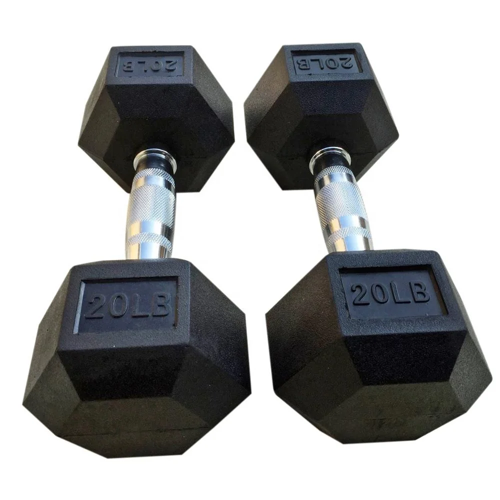 
Weight Lifting Rubber Coated Hammer Strength Hex Dumbbell 