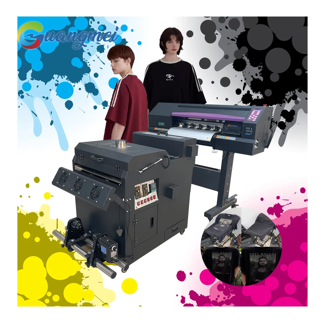Hot sales A1 60cm 24inch printing width DTF printer two I3200 heads automatic dtf printer