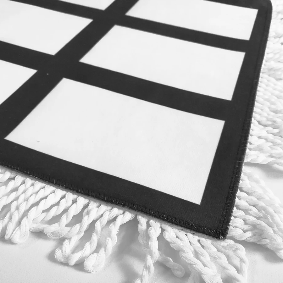 Пушистый Ковер в новом стиле с 9 панелями, ковры и коврики с сублимационной печатью для продажи, ковер для гостиной на заказ