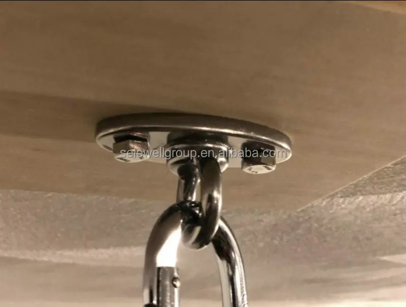 Thread Hook Playground Equipment Yoga Seat Safety Ceiling Mount Swing Hanger With Snap Hook Bolt