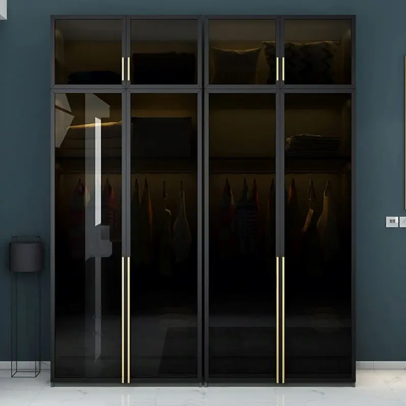 Chinese Custom Walk in Closets Hanging Storage Plywood Melamine Bedroom Wardrobe