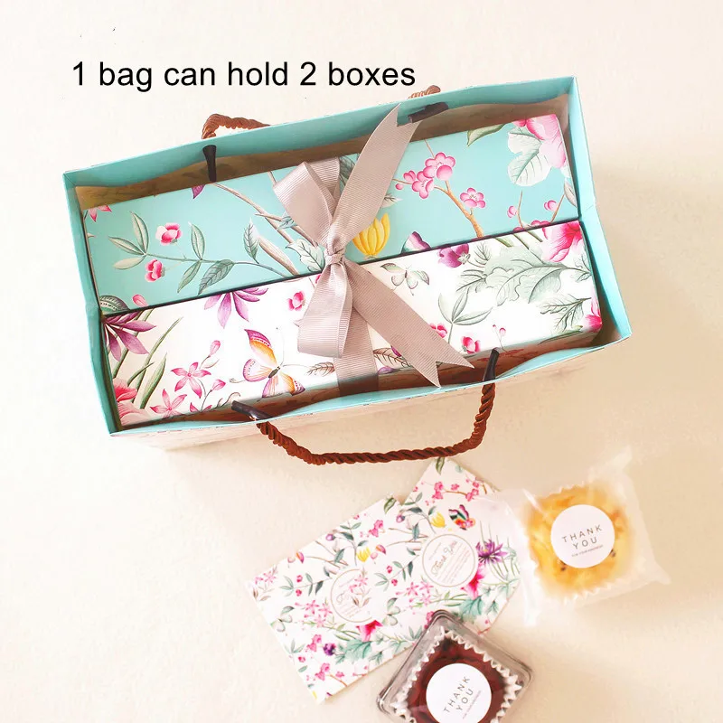 New design luxury gift box card paper chocolate boxes with bag for dessert