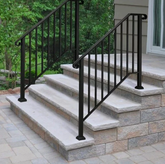 Aluminum Stainless Steel balcony Terrace railing handrails glass outdoor step balustrades for sale