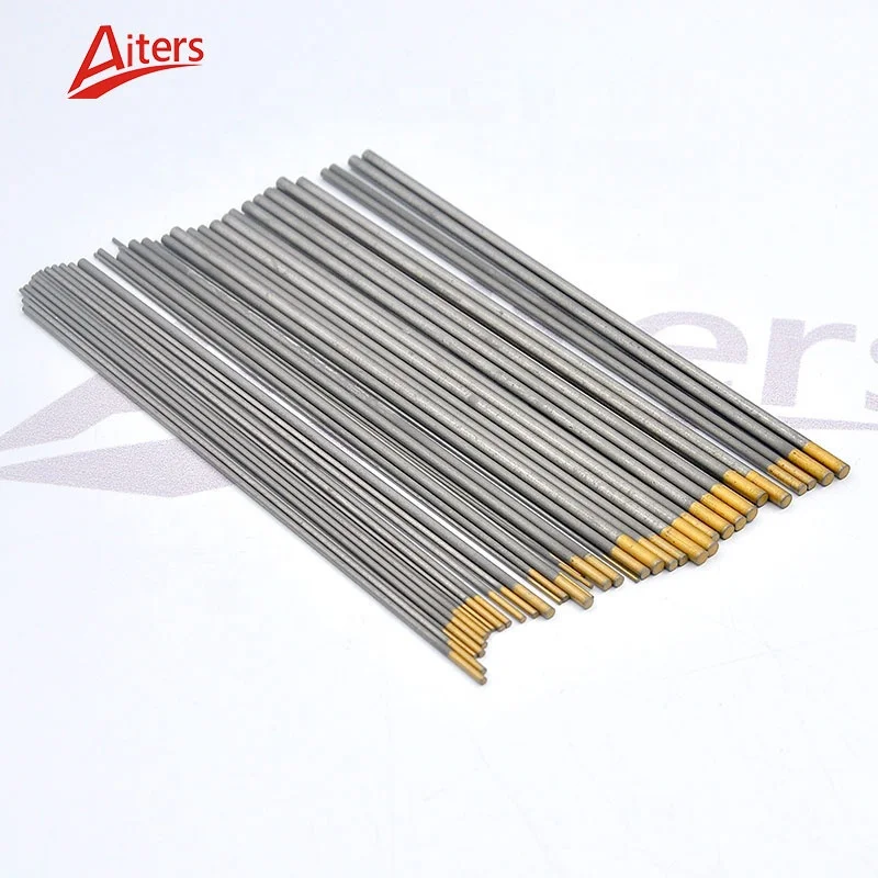 TIG welding parts WL15 Lanthanated tungsten TIG Welding consumables tungsten electrode 1.6/2.0/2.4/3.2mm Golden head tungsten