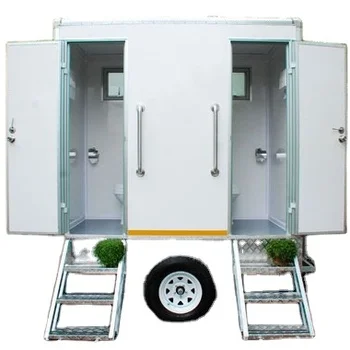 China outdoor luxury portable bathrooms cart portable restrooms trailer camping caravan mobile toilet trailer