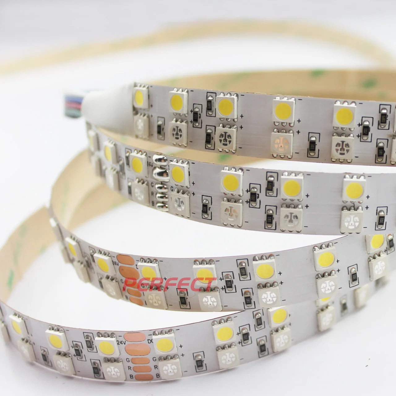 Flexible SMD 5050 RGB+W LED Light Strips 144led/meter DC 24V double rows led strip light