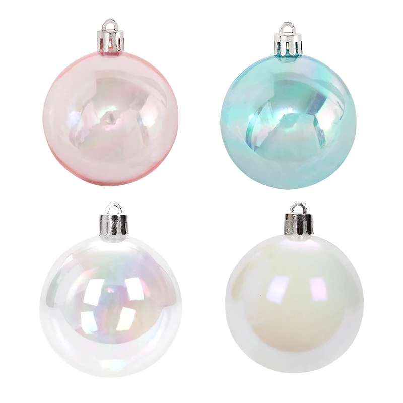 3cm luxury factory supplier Christmas tree balls ornament Dazzling transparent plastic ball set