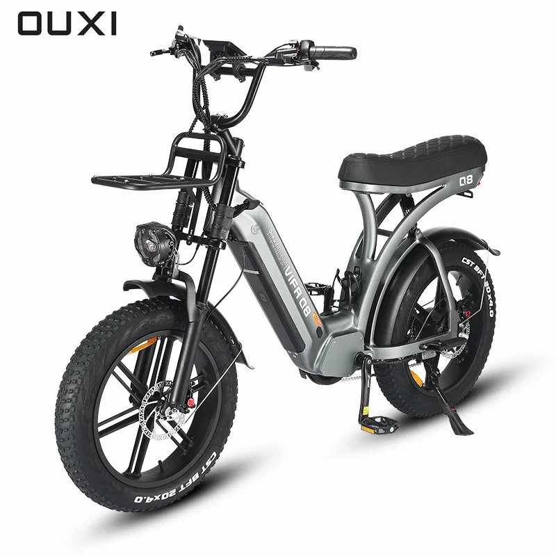 ЕС склад OUXI Q8 250 Вт 750 Электрический толстый велосипед Интегрированный аккумулятор Fatbike с передней корзиной
