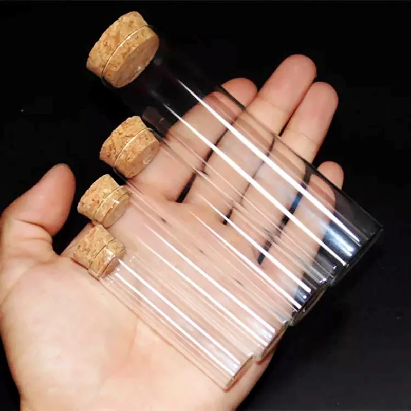 
Flat Bottom Glass Test Tube with cork lid 