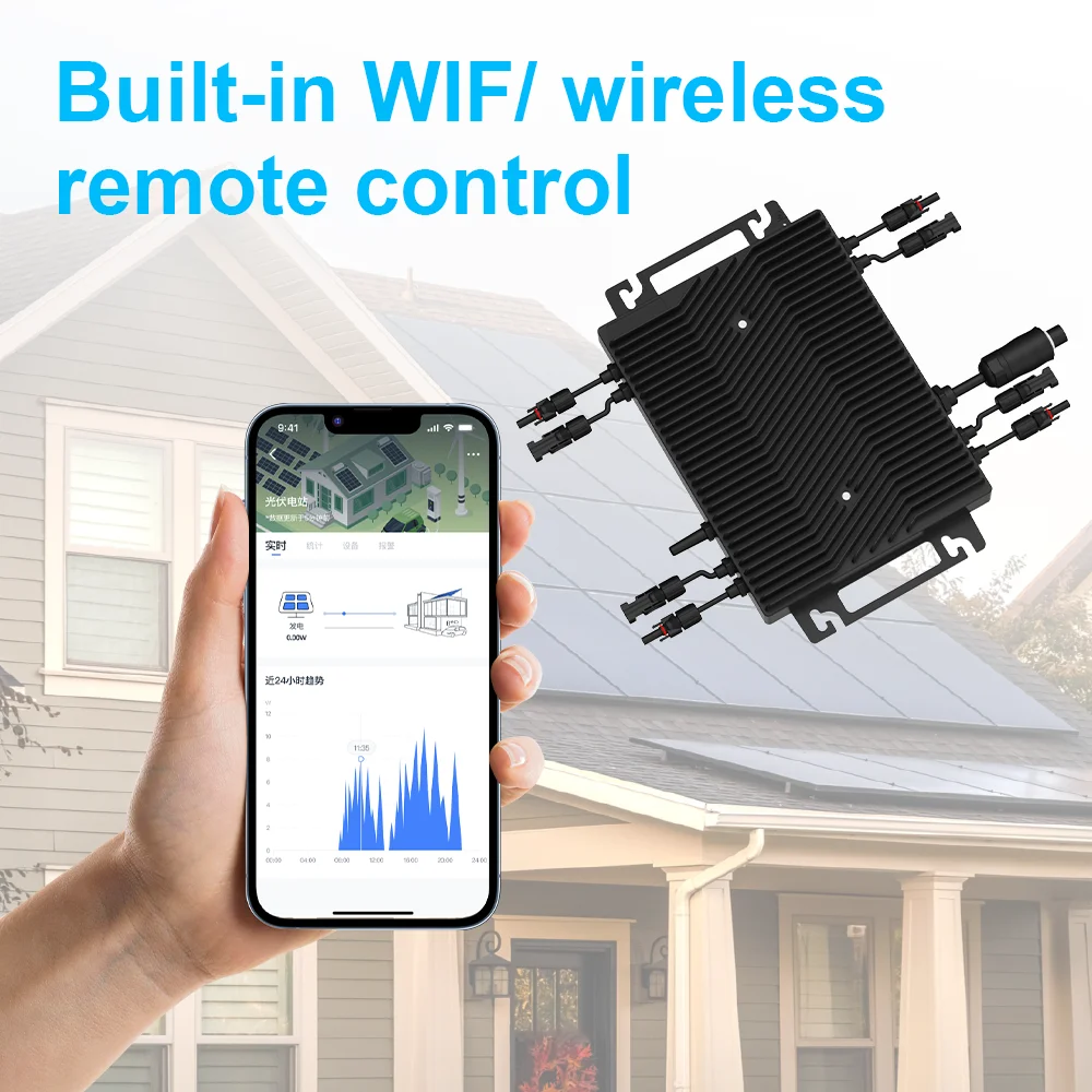 Kit Solaire Plug And Play Avec Micro Onduleur  Grid Tie Inverter 2000W Micro Inversor Solar Micro Invert With Limiter