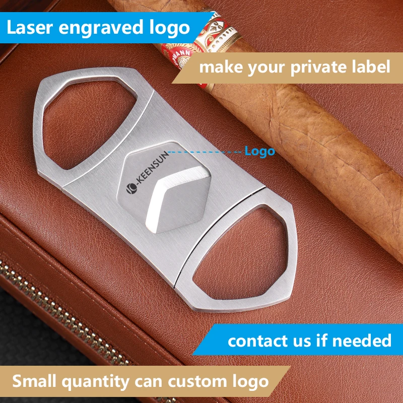 high quality stainless steel sharp cigars cutters accesorios with custom logo