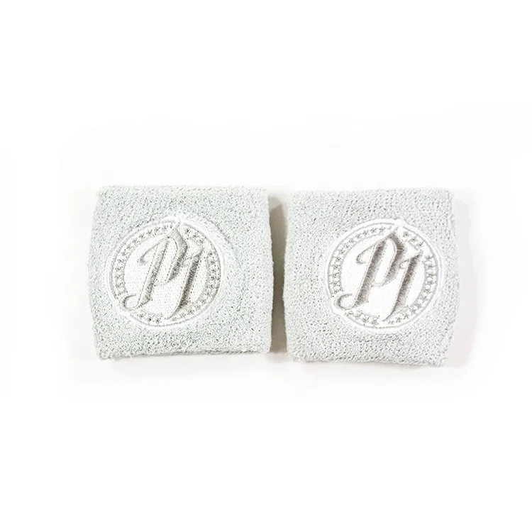 oem high quality eco friendly  bulk terry cloth cotton woven tennis athletic sports custom logo sweatband wristband