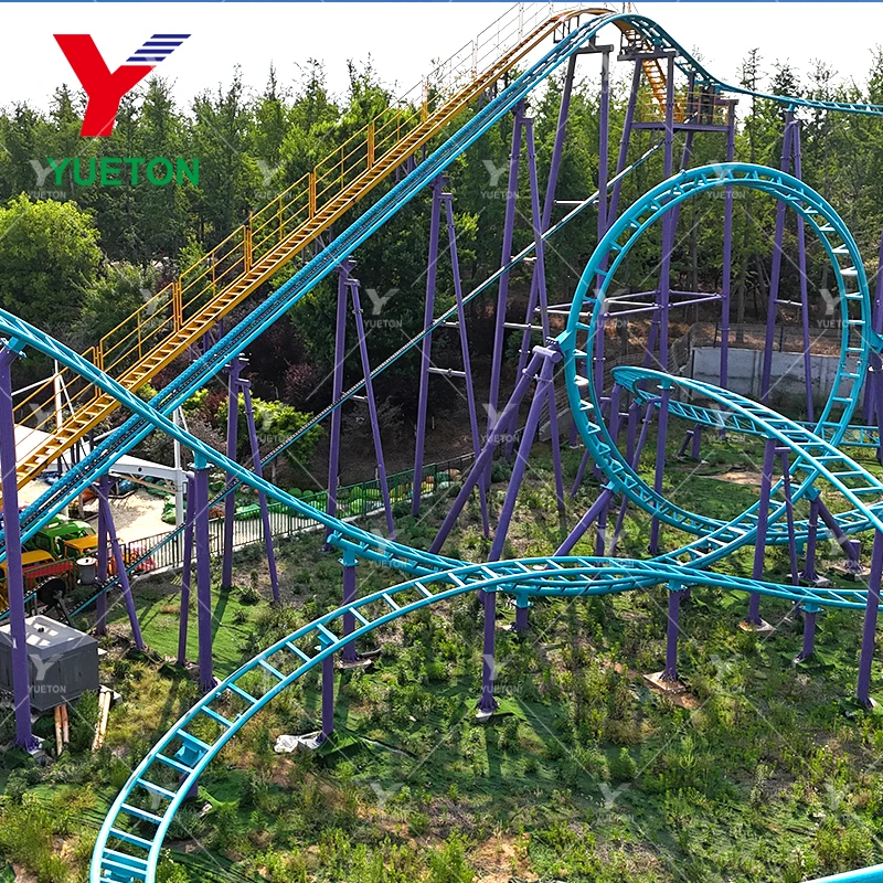 CE Certified Adult Kids Amusement Park Rides Equipment 1 Loop Thrill Manege Train Roller Coaster For Sale