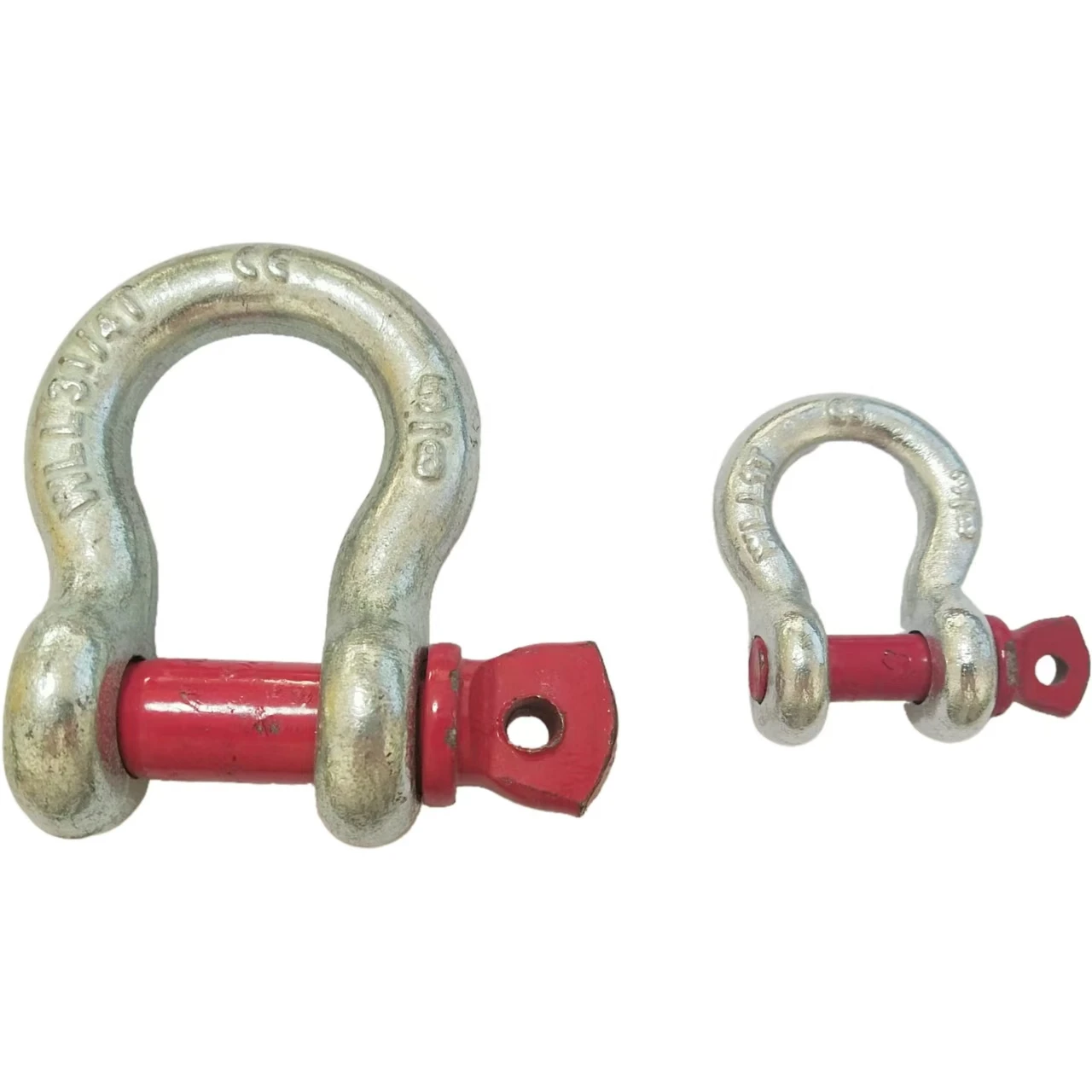 US Type G-209 Drop Forged Bow Shackle Quenched Tempered with Alloy Pins Galvanized Steel for Mining Heavy Industry Applications