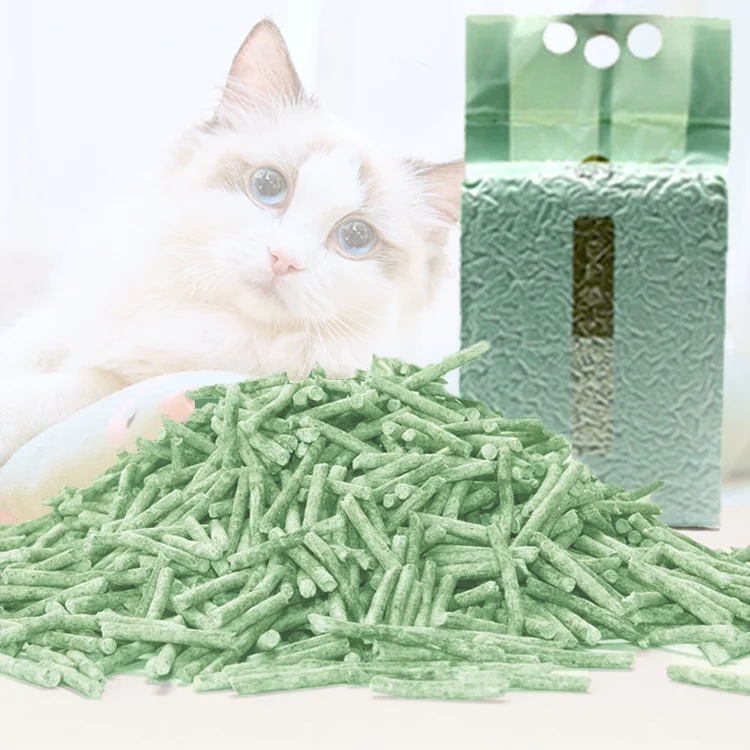Wholesale Bulk Green Tea Cat Litter Natural Eco-friendly Soya Tofu Cat Litter