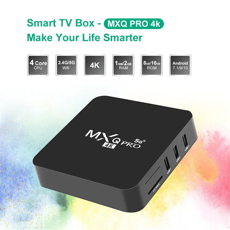 GYS Cheap Price Mxq pro 4k Android 10.0 MXQ-1G 2G 8G 16G Set Top box TV Digital