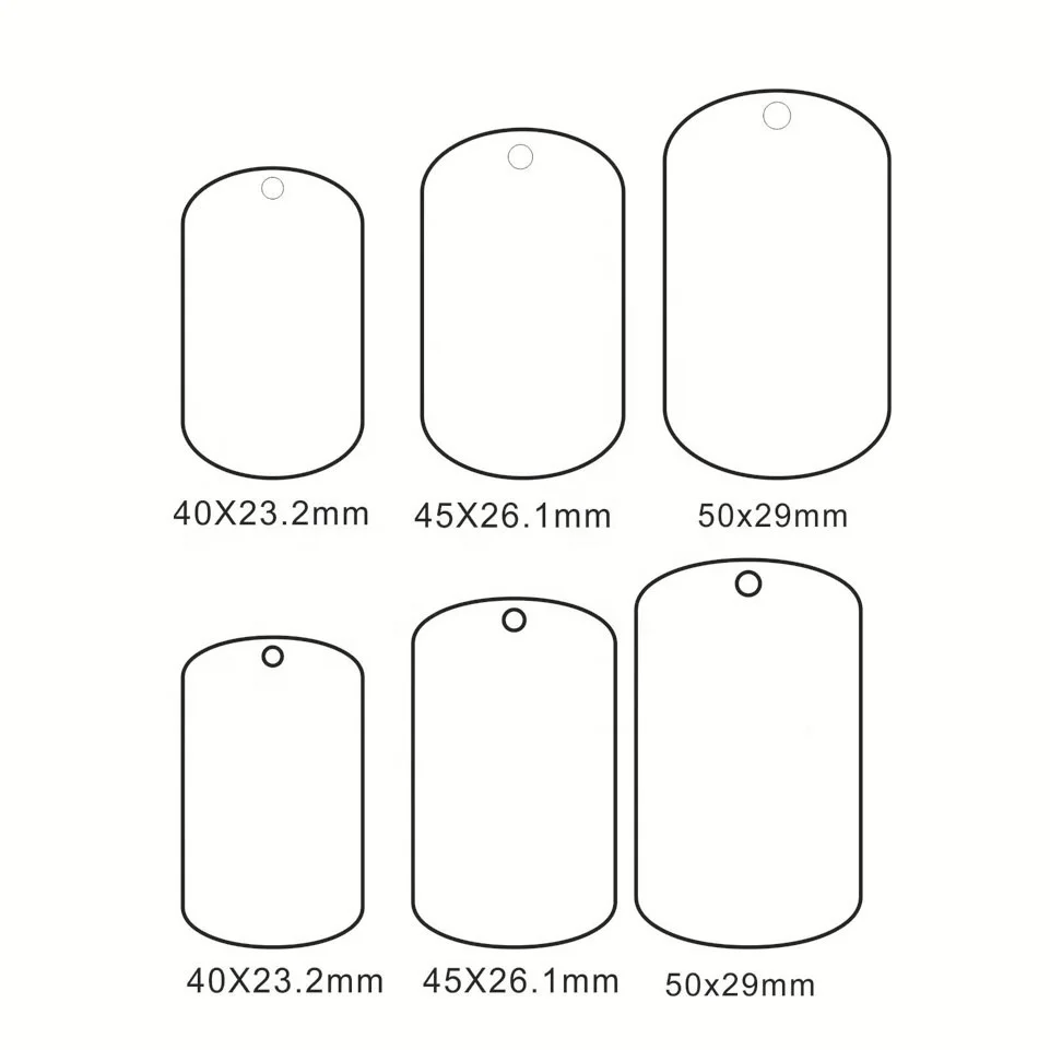 Wholesale Metal stainless steel custom blank dog tag Pet Tag