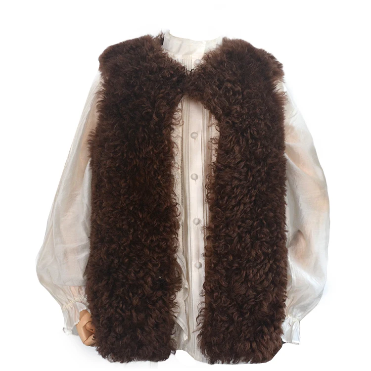  Promotional Top Quality High Fashion Rabbit Fur Vest Genuine Sheep Winter