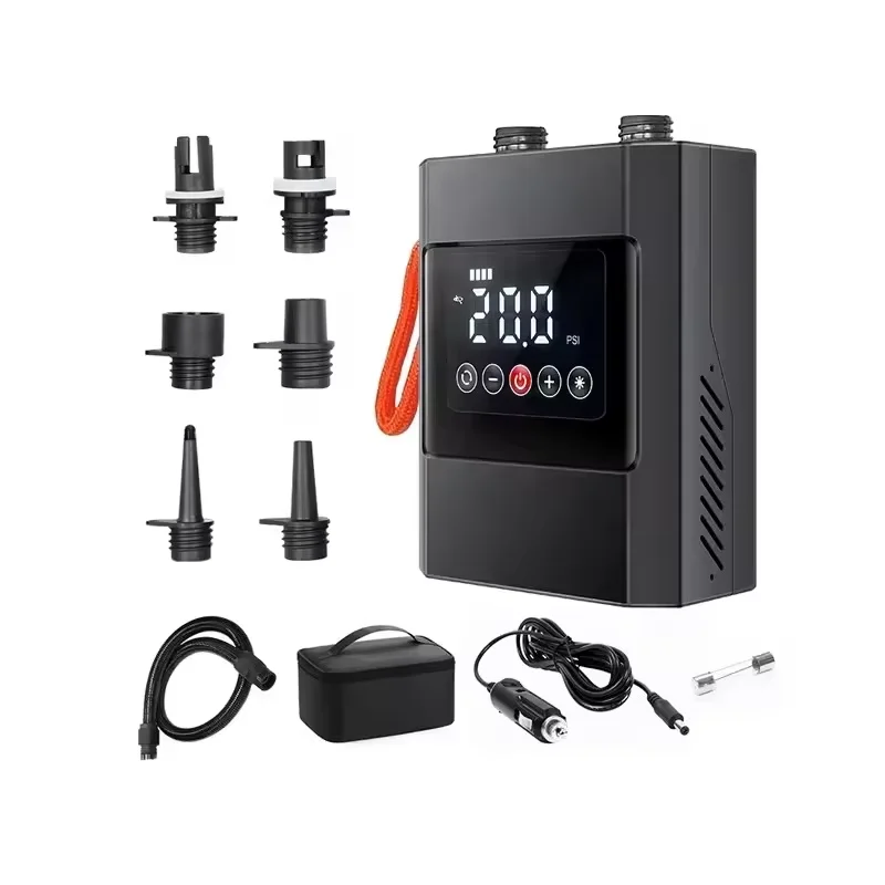 High pressure Electric built-in battery LED display air inflation deflation pump sup inflate pump machine for inflatable boat