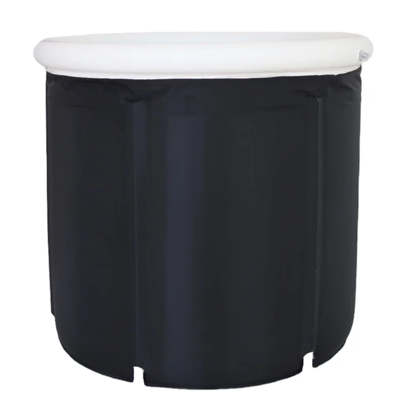 Round shape 75*75cm foldable PVC portable thickened adult large capacity bathroom household bath tub foot bucket bathtub