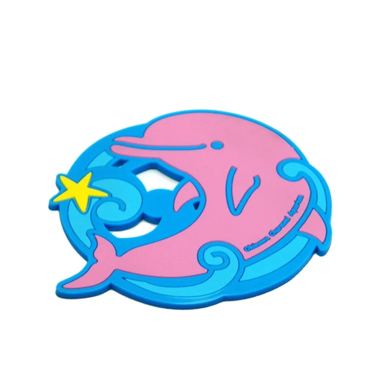 Cartoon Silicone Cup Coaster Soft PVC Place Mat Pads Eco-Friendly Nonslip Tea/Coffee/Beer Cup Holder with Cushion