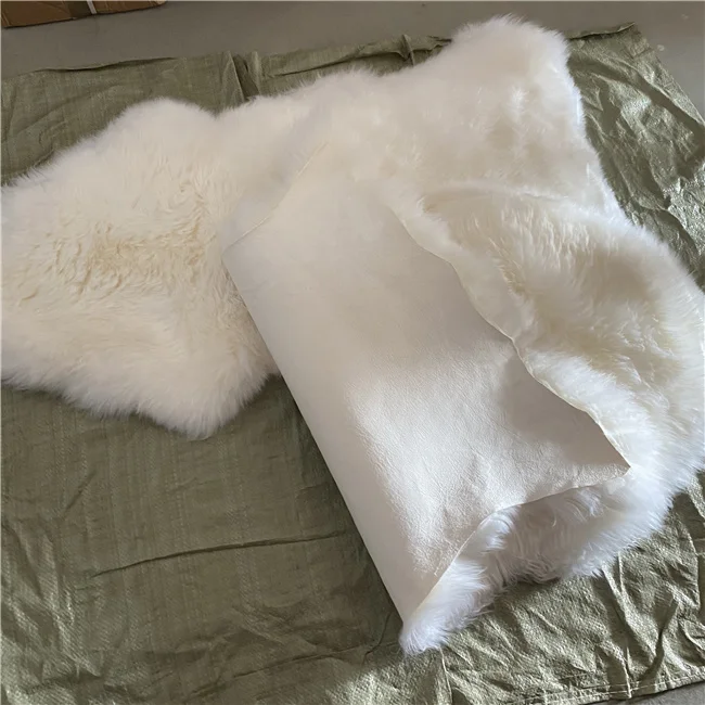 Зимний белый толстый ковер из искусственной овчины цвета слоновой кости