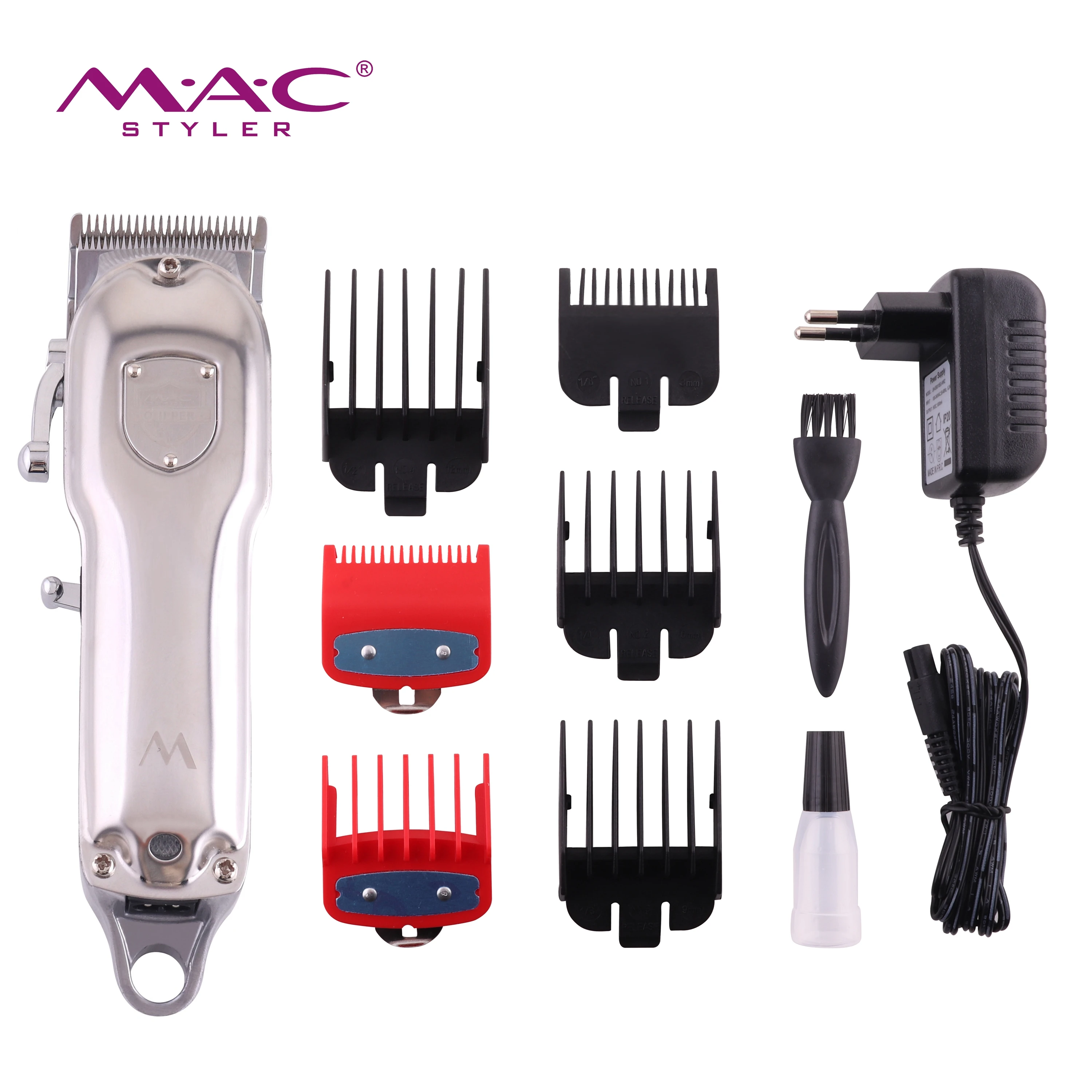 2024 Wholesale portable rechargeable high quality all metal material salon professional hair clipper