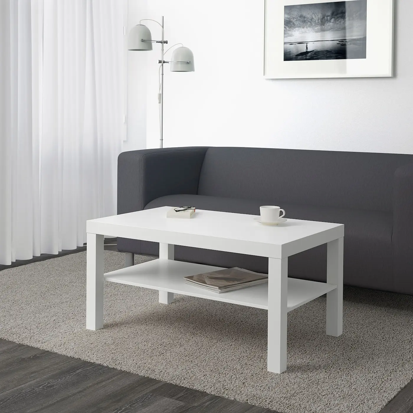 Hot Sales Wholesale LACK White Coffee Table White 90x55 cm  Minimalist and Atmospheric