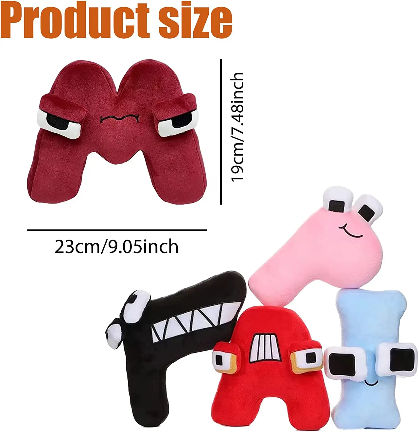 Aa Trend Valentines Day Gift 2023 Stuffed Animals Toys Wholesale Plush Alphabet Lore Letter Kids Toys Plush Stuffed Letters Toy