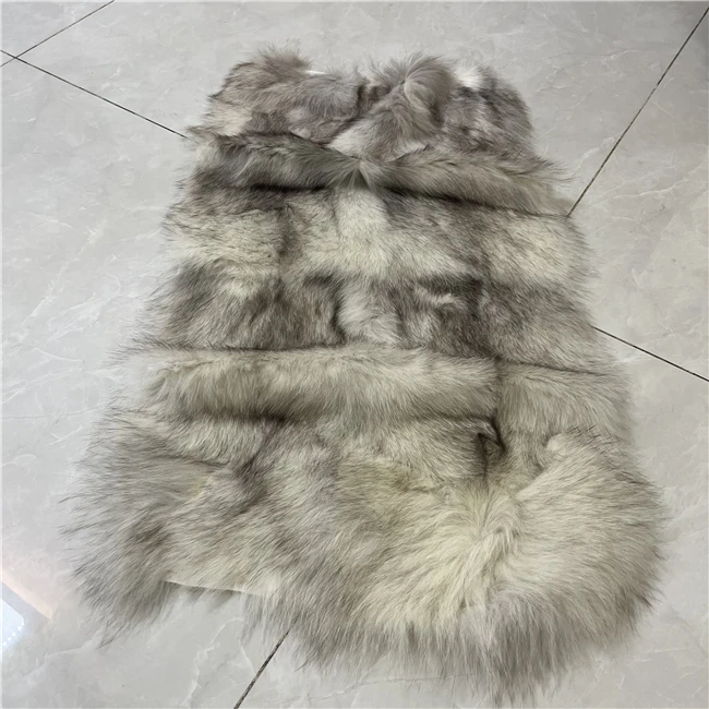 Natural Animal Fur Soft White Fox Blue