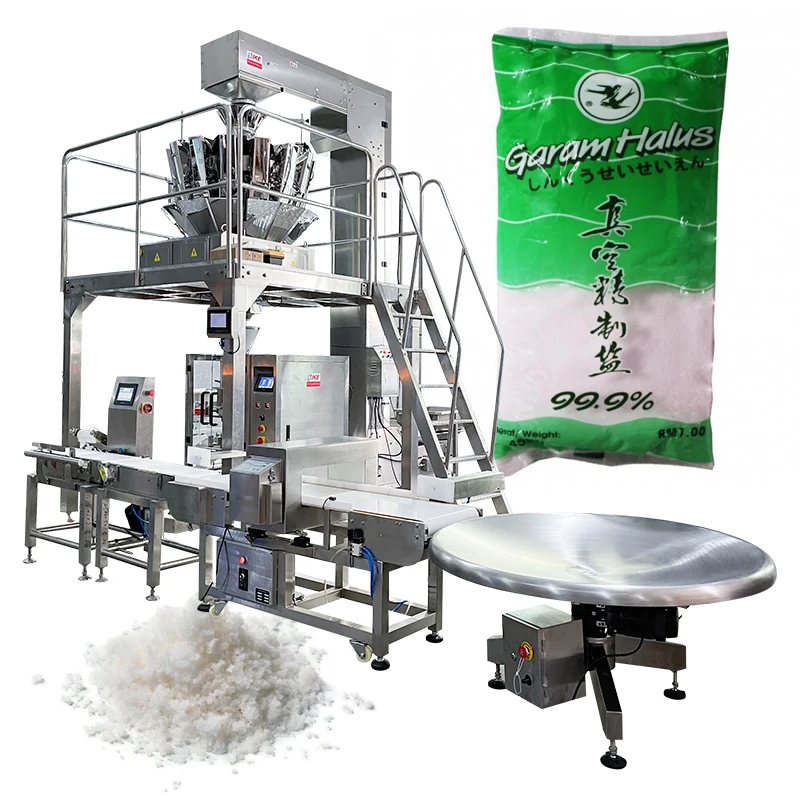 IKE Automatic Vertical Pouch Bag 1 Kg Salt Sugar Granule Packing Machine For Salt