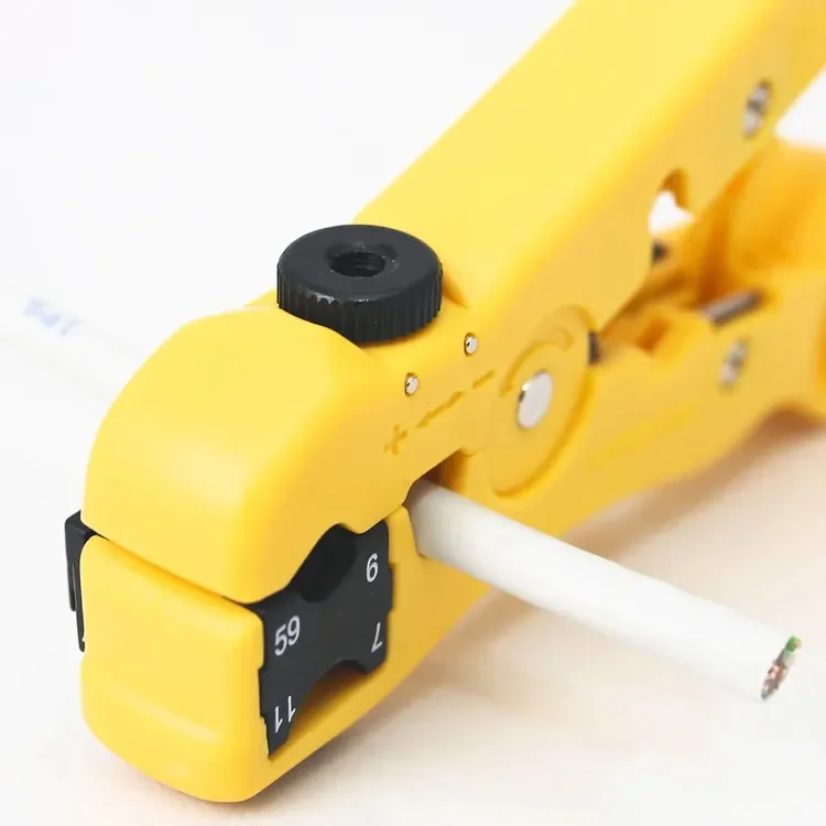 Network coax cable self adjusting stainless  Flat Twisted-pair coaxial wire stripper
