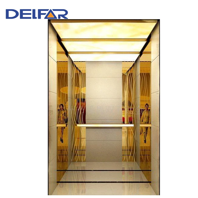 Elevator Interior MR Passenger Lift With Ceiling Acrylic