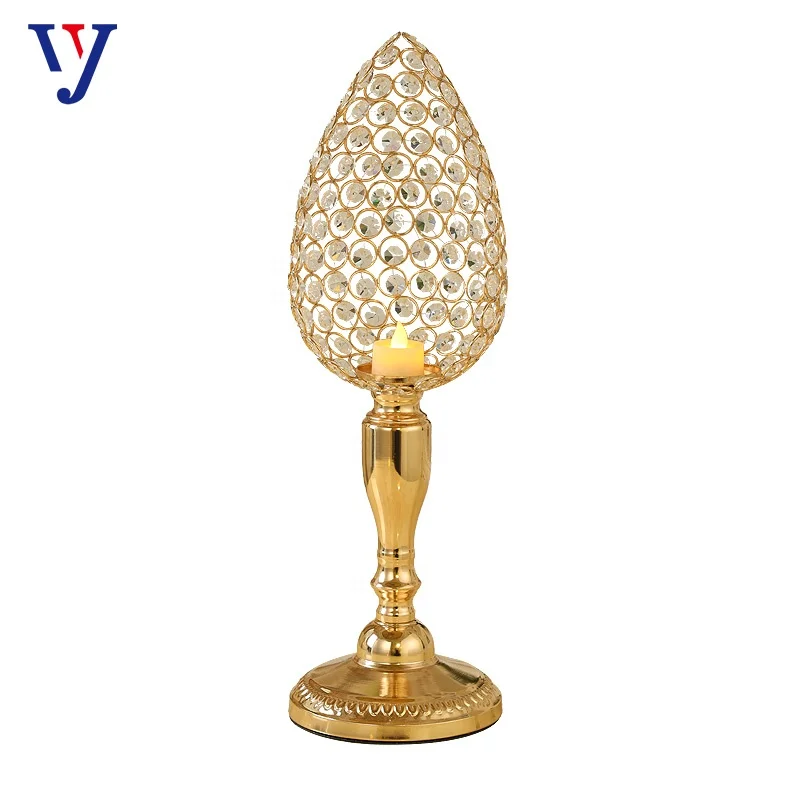 Quality and quantity assured  tall gold wedding centerpieces crystal candle holders