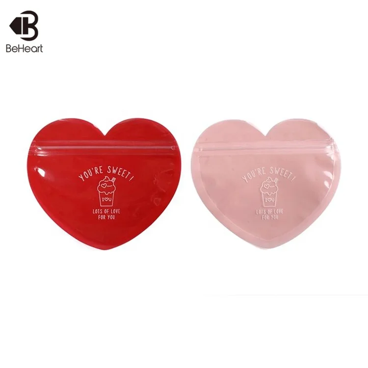  Оптовая продажа прекрасный подарок Beheart с принтом упаковка для шоколада мешки конфет на молнии домашних животных пустой мешочек в форме розового