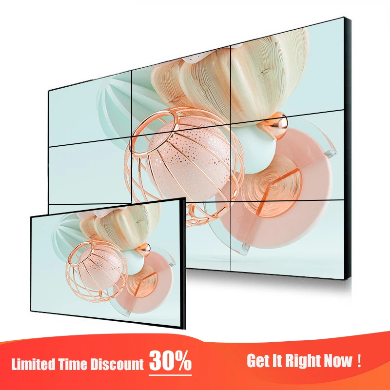 цифровой дисплей экран производителей 65 дюймов Full HD 4 к Multi Videowall ультра узкий ободок бесшовные ЖК дисплей видео стены