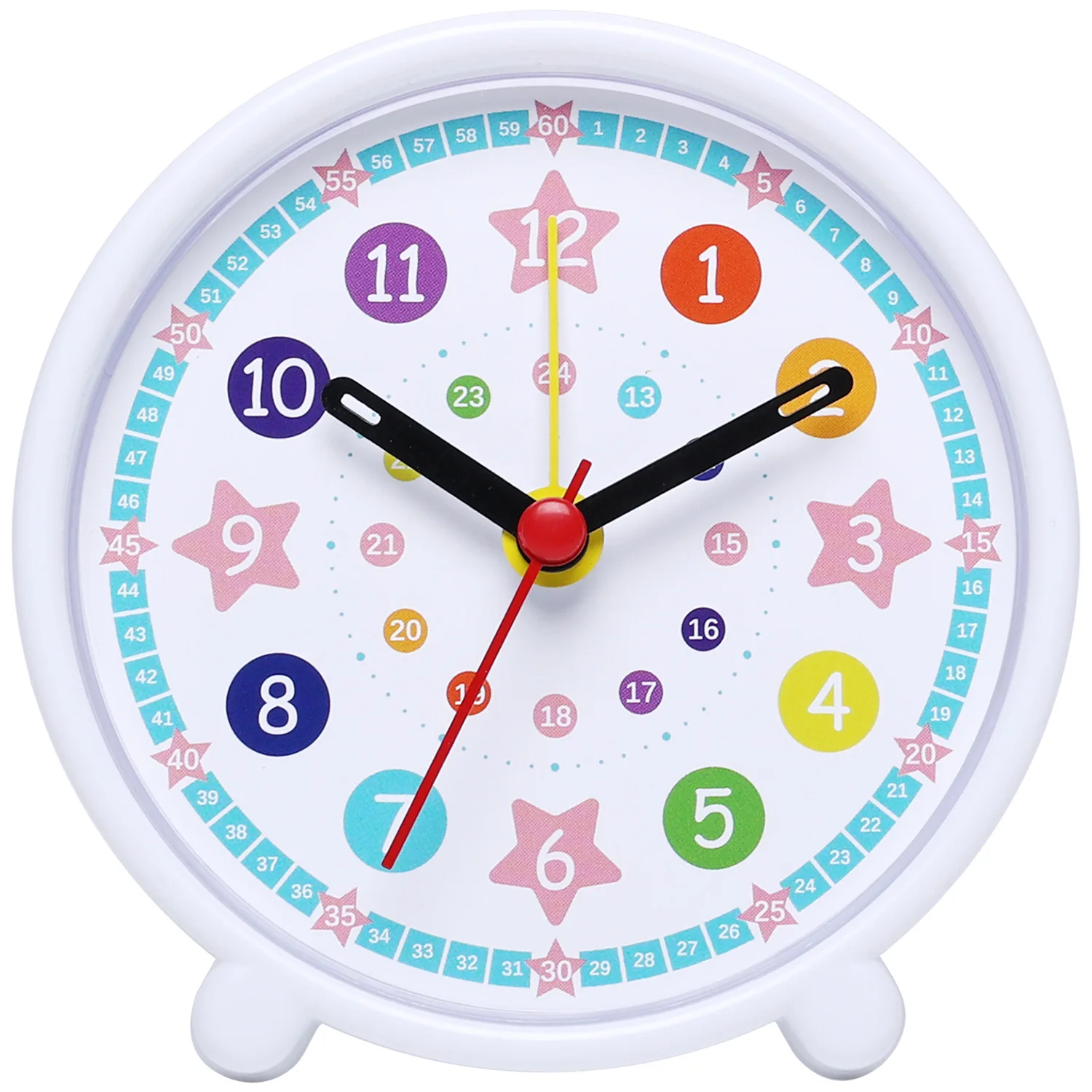 Resin Desk Clock for Kids Colorful Silent Time Number Teaching Clock Educational Learning Includes Calendars