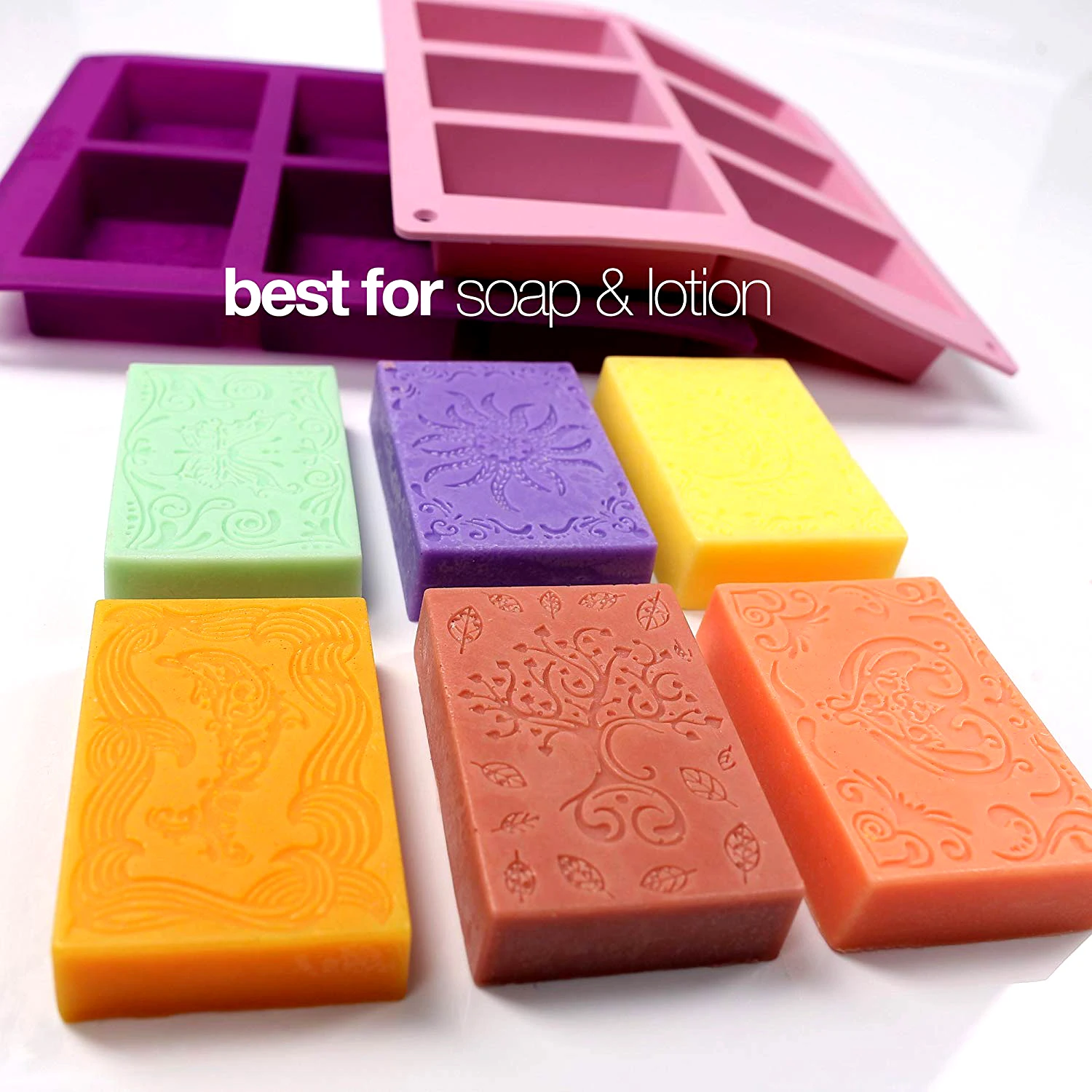Homemade Chocolate Handmade Soaps mould 6 Cavities Making Mold Silicone Soap Molds