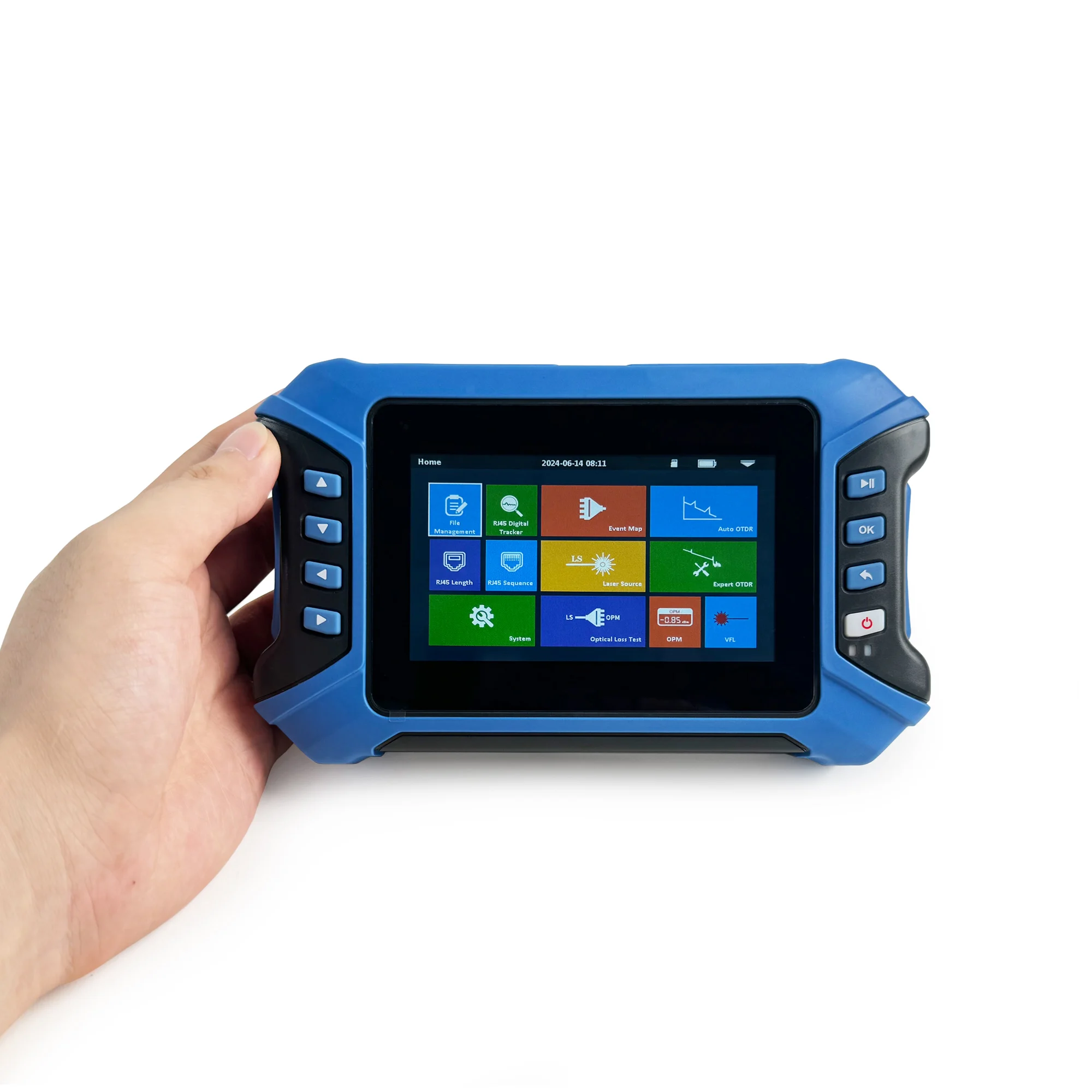 JW3302H Mini PRO OTDR 1310/1550nm 26/24dB touch screen Handheld multi functions fiber optic tester Pon VFL opm OTDR