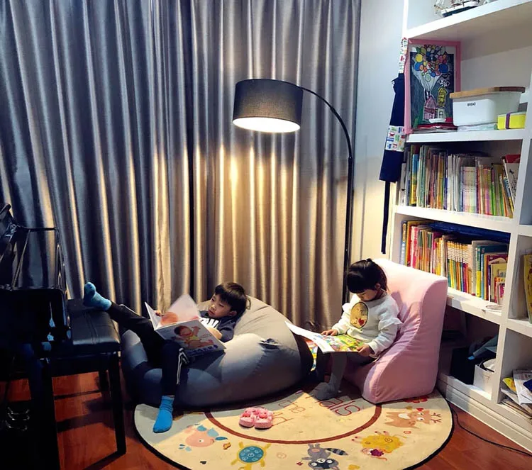 Marble Base Tall Adjustable Pole Decorative Remote Hanging Light Morden LED Curved Arc Stand Lamps Floor for Living Room